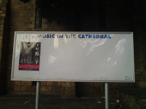 "Music in the cathedrale" - wie es scheint: nur einmal im Jahr.