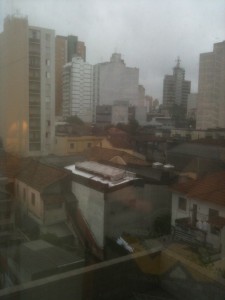 Brasilien 2 Ein vielversprechender Blick aus meinem Hotelfenster auf Sao Paulo, auch gerne "die bezaubernde und charmante Perle Brasiliens" genannt
